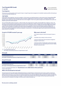 True Potential UBS Growth Factsheet